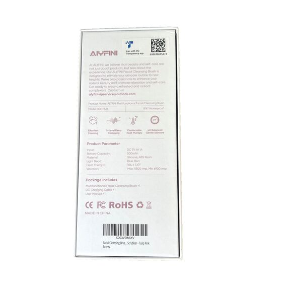 Silicone Face Scrubber Waterproof Cleansing & Exfoliating Red Light Massager NEW - Picture 4 of 8